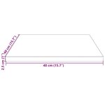 vidaXL Dessus de table blanc 40x40x2 5 cm bois de pin massif