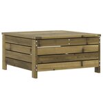 vidaXL Repose-pied de jardin avec coussin bois de pin imprégné