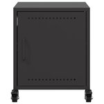 vidaXL Tables de chevet 2 Pièces noir 36x39x43 5 cm acier