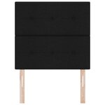 Tête de lit capitonnée noire 100 cm en tissu