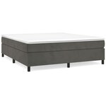 vidaXL Cadre de lit sans matelas gris foncé 200x200 cm velours