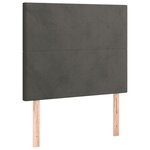 vidaXL Sommier à lattes de lit et matelas Gris foncé 120x200cm Velours