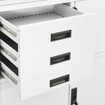 vidaXL Armoire de bureau Blanc 90x40x180 cm Acier