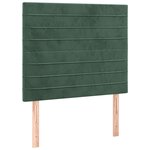 vidaXL Sommier à lattes de lit matelas LED Vert foncé 80x200cm Velours