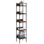 vidaXL Bibliothèque 5 niveaux chêne brun 35x30x174 cm bois ingénierie