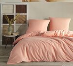Parure de lit orange unie 140 x 200 cm