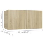 vidaXL Ensemble de meubles TV 4 Pièces Chêne sonoma Bois d'ingénierie