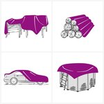 vidaXL Bâche noir 5x8 m 650 g/m²
