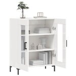 vidaXL Buffet Blanc brillant 69 5x34x90 cm Bois d'ingénierie