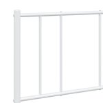 vidaXL Cadre de lit métal avec tête de lit/pied de lit blanc 120x200cm