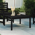 vidaXL Table de jardin noir 82 5x82 5x45 cm bois massif de pin