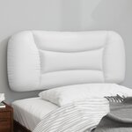 vidaXL Coussin de tête de lit blanc 90 cm similicuir