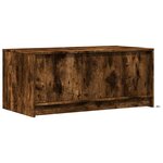 vidaXL Table basse avec lumières LED chêne fumé ois d'ingénierie