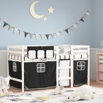 vidaXL Lit mezzanine pour enfants avec rideaux sans matelas 80x200 cm