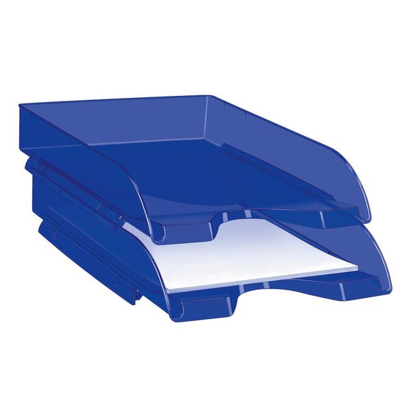 Bac à courrier Happy 200+H 34,8 x 25,7 x 6,6 cm Polystyrène Bleu électrique (paquet 10 unités)