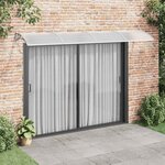 vidaXL Auvent de porte Gris 350x100 cm Polycarbonate