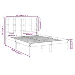 vidaXL Cadre de lit sans matelas 140x200 cm bois massif de pin