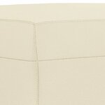 vidaXL Ensemble de canapés 3 Pièces avec coussins Crème Similicuir