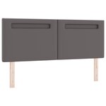 vidaXL Tête de lit design simple Gris 160 cm en cuir synthétique