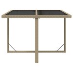vidaXL Ensemble à manger de jardin et coussins 9 Pièces Poly rotin Beige