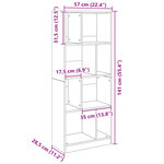 vidaXL Bibliothèque blanc 57x28 5x141 cm bois d'ingénierie