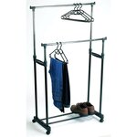 Perel Portant à vêtements avec 2 barres 80x43x170 cm