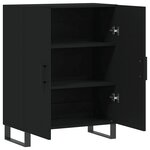 vidaXL Buffet noir 69 5x34x90 cm bois d'ingénierie