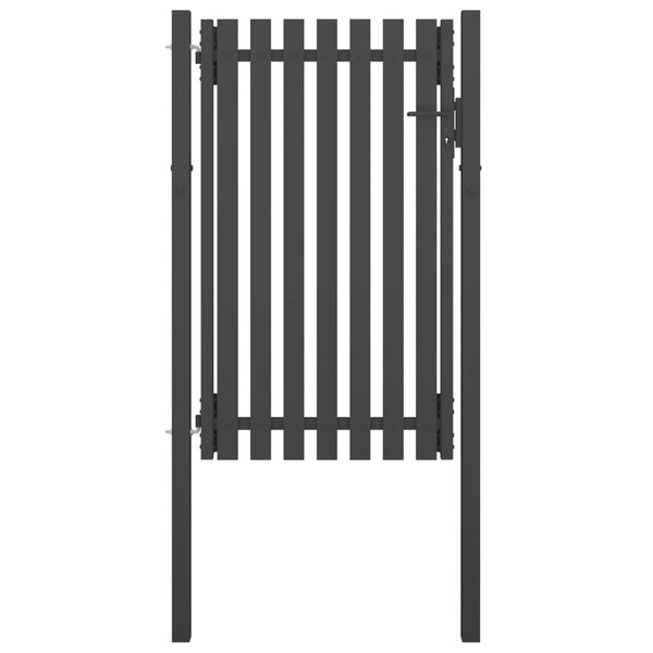 vidaXL Portail de clôture de jardin Acier 1x2 m Anthracite