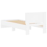 vidaXL Cadre de lit sans matelas avec tête de lit blanc 90x200 cm