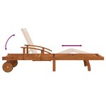 vidaXL Ensemble de chaises longues lot de 2 table Bois acacia massif