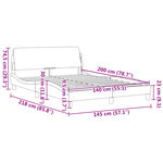 vidaXL Cadre de lit sans matelas crème 140x200 cm tissu