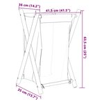 vidaXL Panier à linge blanc crème 41 5x36x63 5 cm bambou
