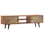 vidaXL Meuble TV 140x30x40 cm Bois solide d'acacia