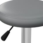 vidaXL Tabourets de bar lot de 2 gris similicuir