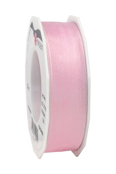 Organza four seasons 25-m-rouleau 25 mm rose laitonné