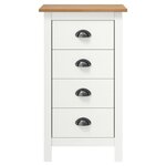 vidaXL Buffet Hill Blanc 46x35x80 cm Bois de pin solide