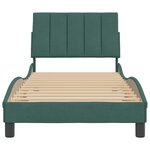 vidaXL Cadre de lit sans matelas vert foncé 80x200 cm velours
