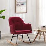vidaXL Chaise à bascule Rouge bordeaux Velours