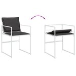vidaXL Ensemble à manger de jardin avec coussins 11Pièces blanc textilène