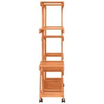 vidaXL Support à fleurs avec roues 110x25x115 cm bois massif de sapin