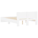 vidaXL Cadre de lit sans matelas blanc 135x190 cm