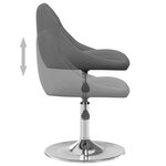 vidaXL Chaises pivotantes à manger lot de 6 Gris foncé Velours