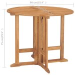 vidaXL Ensemble à manger d'extérieur pliable 5 Pièces Bois solide de teck