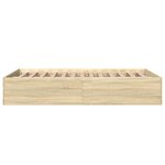 vidaXL Cadre de lit sans matelas chêne sonoma 140x200 cm