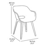 Keter Chaises d'extérieur Akola lot de 2 Cappuccino