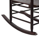 vidaXL Chaise à bascule avec siège incurvé Marron Bois de peuplier