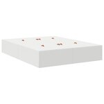 vidaXL Cadre de lit de rangement Blanc 140x190 cm
