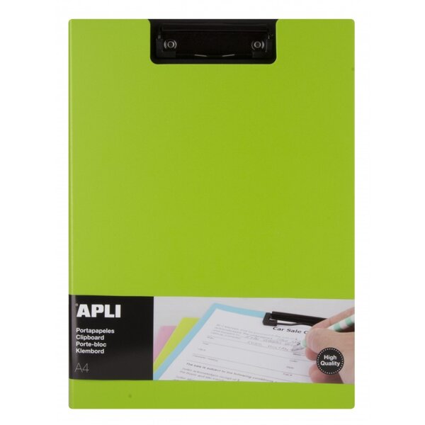 Porte Bloc en Polypro et Mousse Vert A4