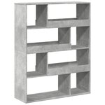 vidaXL Bibliothèque gris béton 100x33x125 5 cm bois d'ingénierie