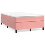 vidaXL Cadre de lit sans matelas rose 120x200 cm velours